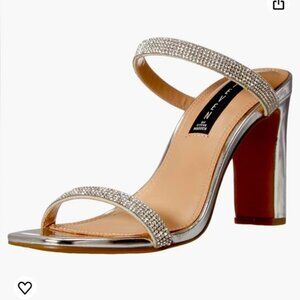 STEVEN by Steve Madden WOMEN’s Jersey-R Rhinestone Heeled Sandal SIZE 8